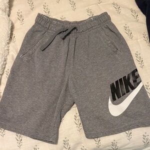 Nike youth size  XL Grey Logo Fleece Shorts